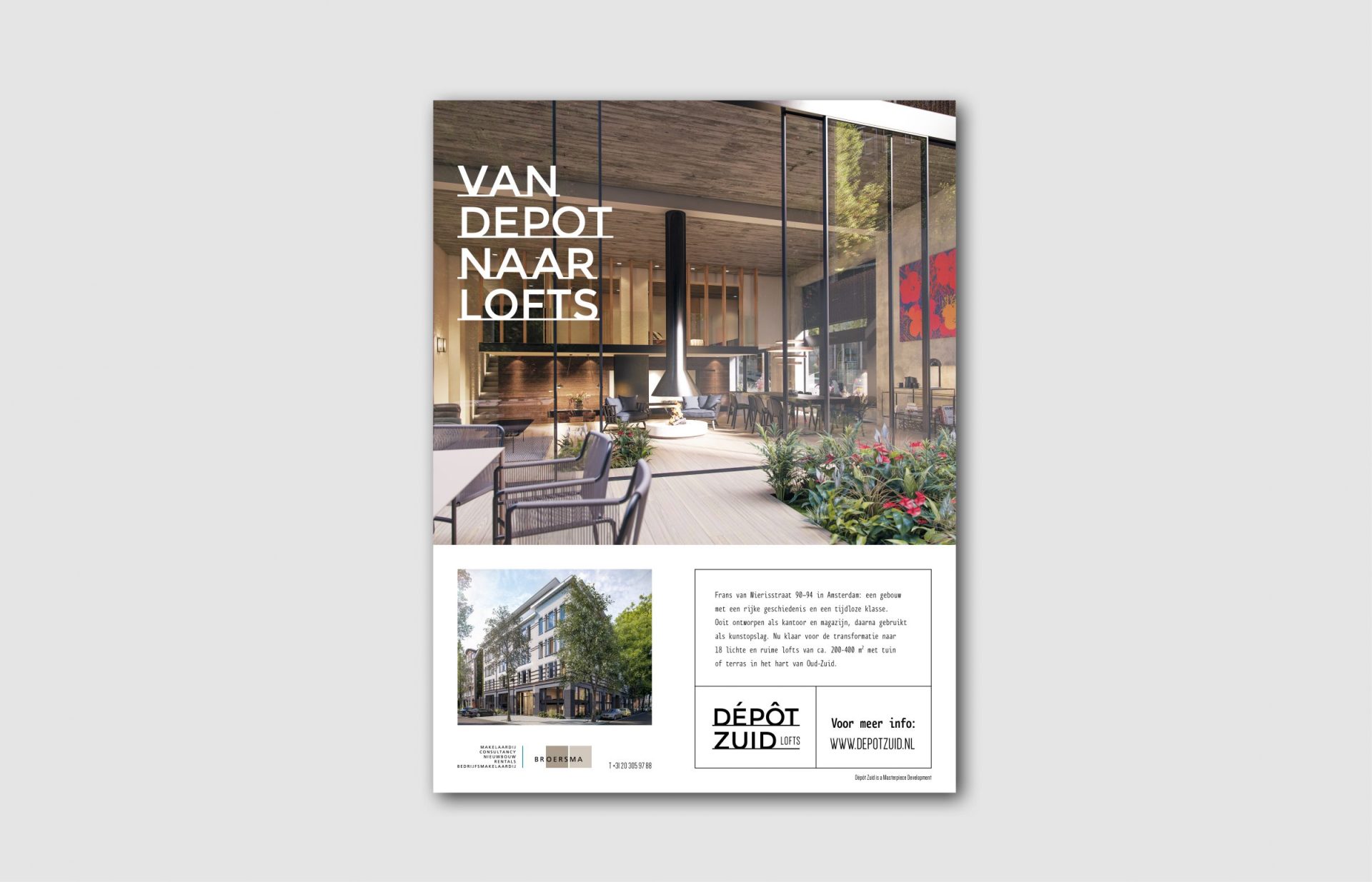 Advertentie Depot Zuid - Amsterdam vastgoedmcommunicatie
