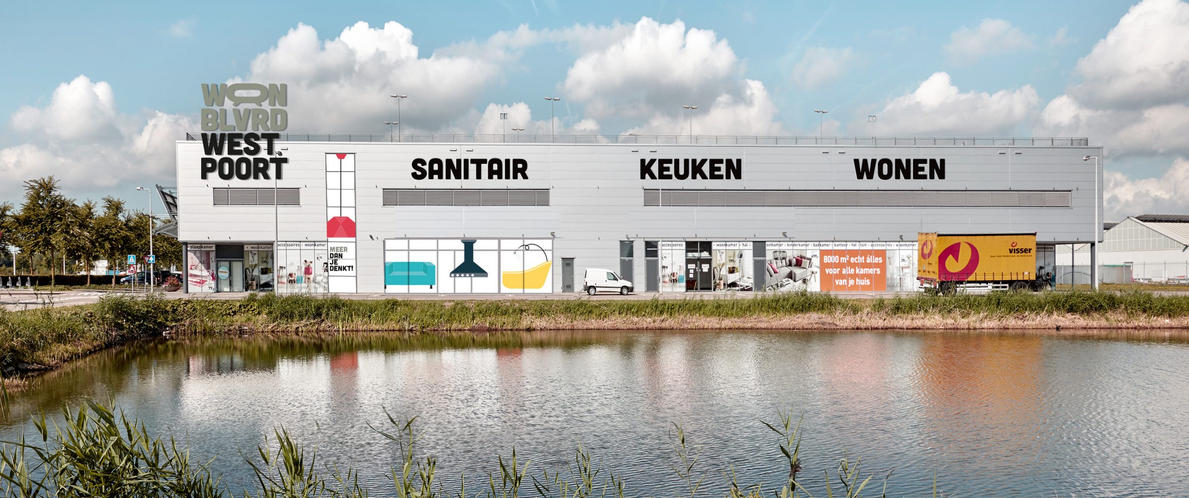 Buitenkant Woonboulevard Westpoort aan de A5